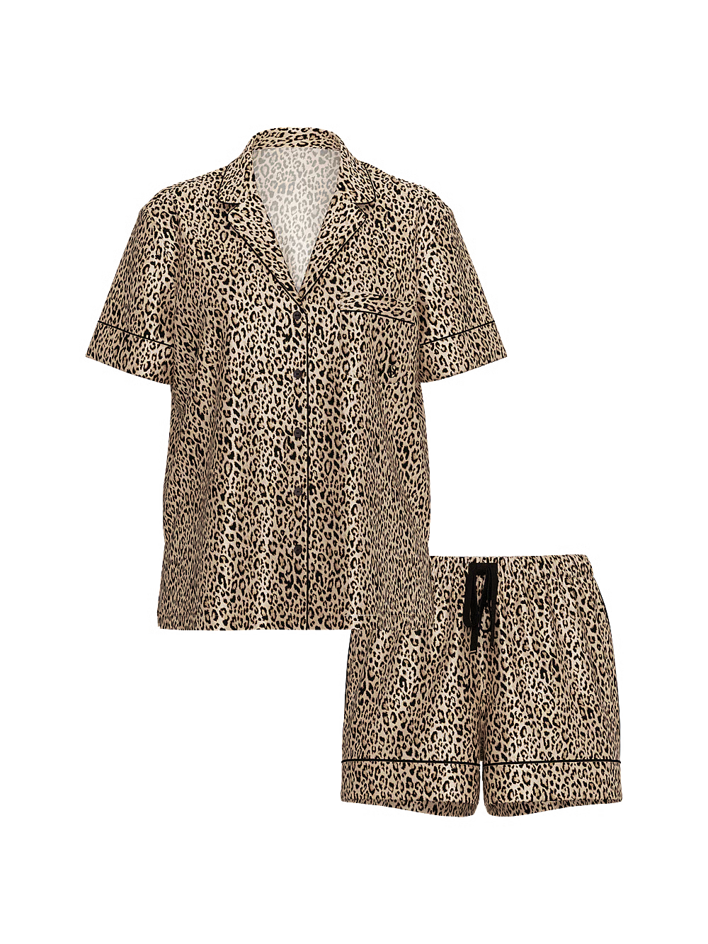 Glazed Satin Short Pajama Set