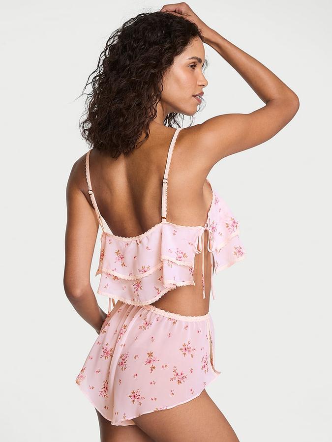 Sheer Chiffon Flutter Cami Set
