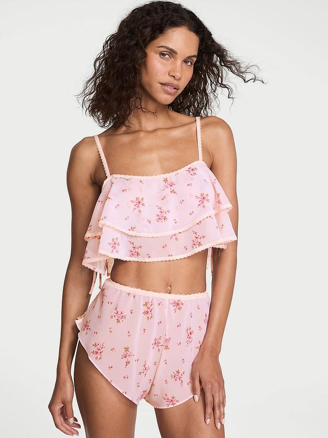 Sheer Chiffon Flutter Cami Set